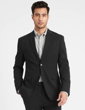 Extra-Slim Italian Wool Suit Jacket black