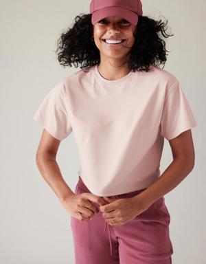 Athleta Effortless Crop Tee pink