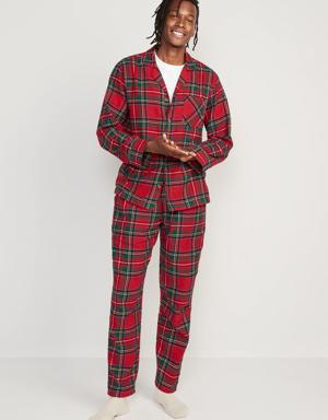 Old Navy Matching Plaid Flannel Pajama Set for Men red