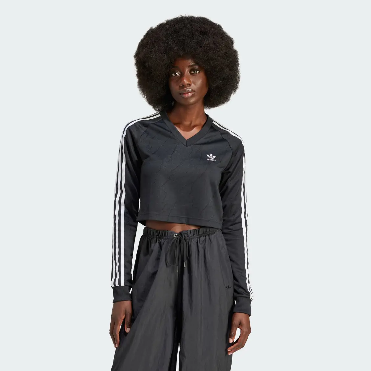 Adidas Maillot coupe cropped manches longues. 2
