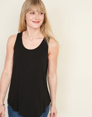 Luxe Scoop-Neck Tank for Women black