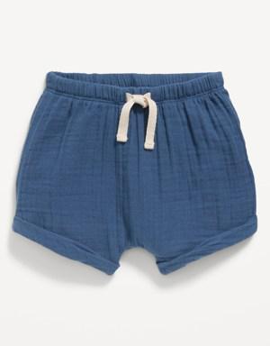 Unisex Double-Weave Pull-On Shorts for Baby blue