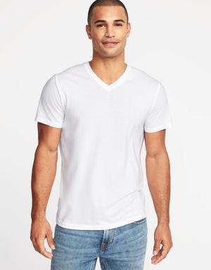 Soft-Washed V-Neck T-Shirt for Men white