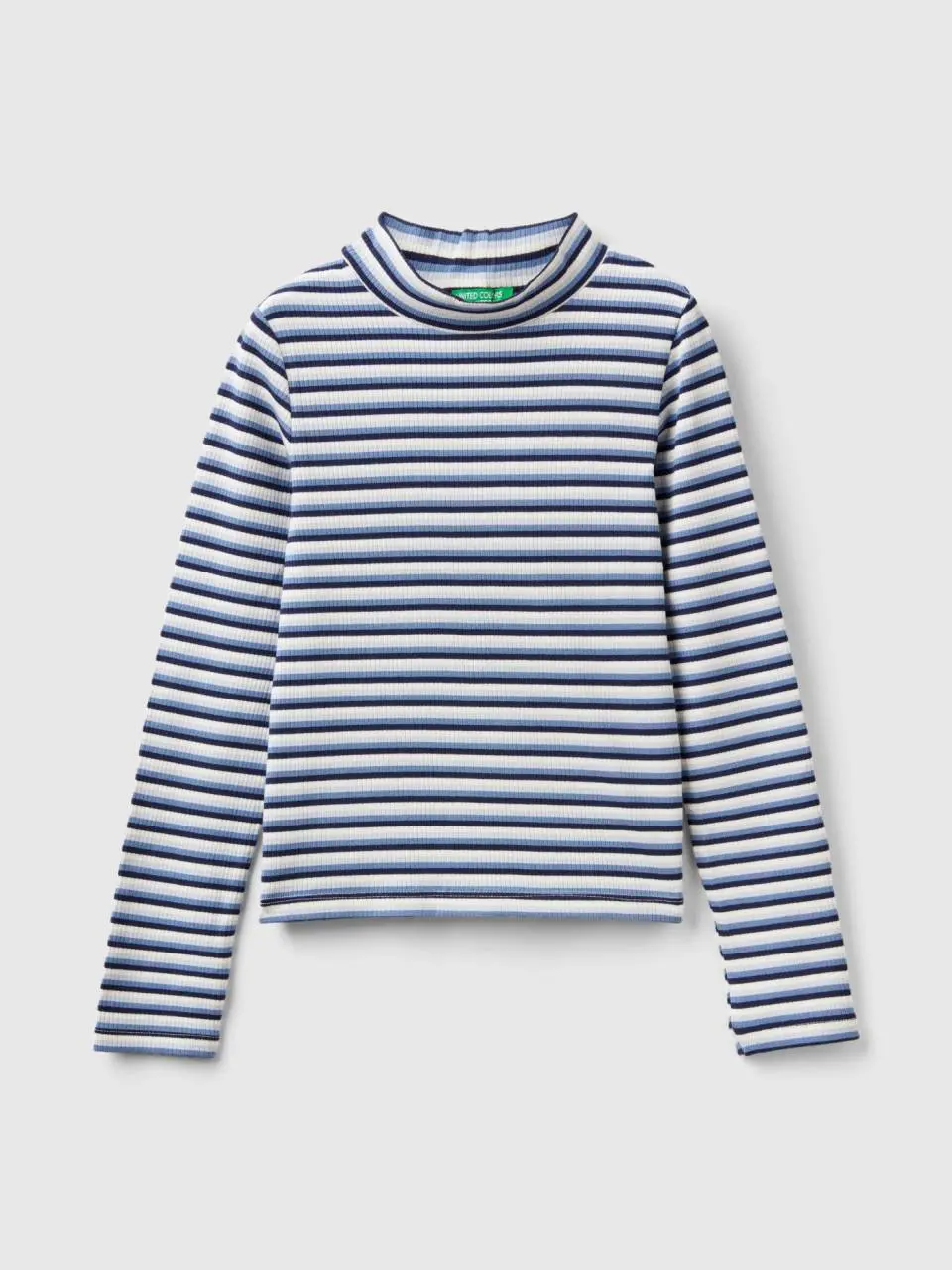 Benetton striped turtleneck t-shirt. 1