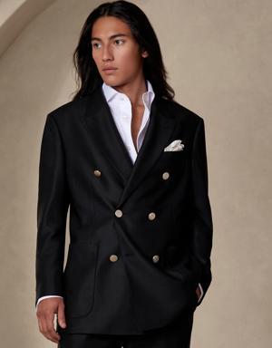 Barque Double-Breasted Suit Jacket black