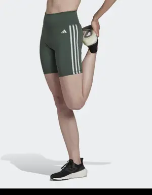 Adidas Leggings corti da allenamento Essentials 3-Stripes High-Waisted