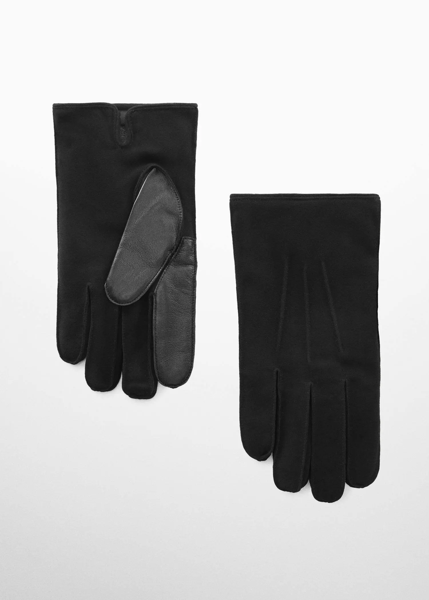 Mango Suede leather gloves with wool lining. 3