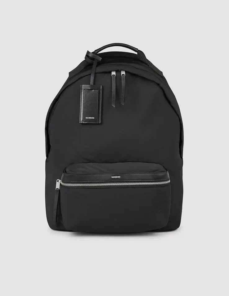 Sandro Canvas and leather backpack. 1