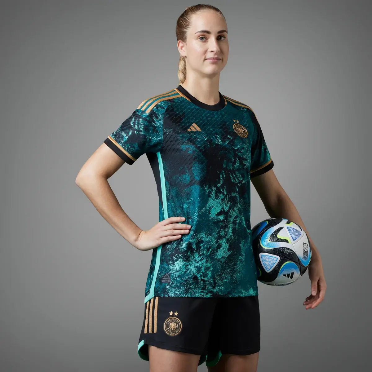 Adidas Germany Women's Team 23 Away Authentic Jersey. 1
