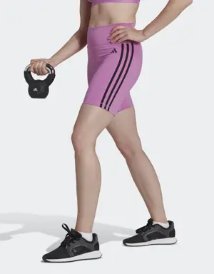 Adidas Training Essentials 3-Stripes High-Waisted Short Leggings