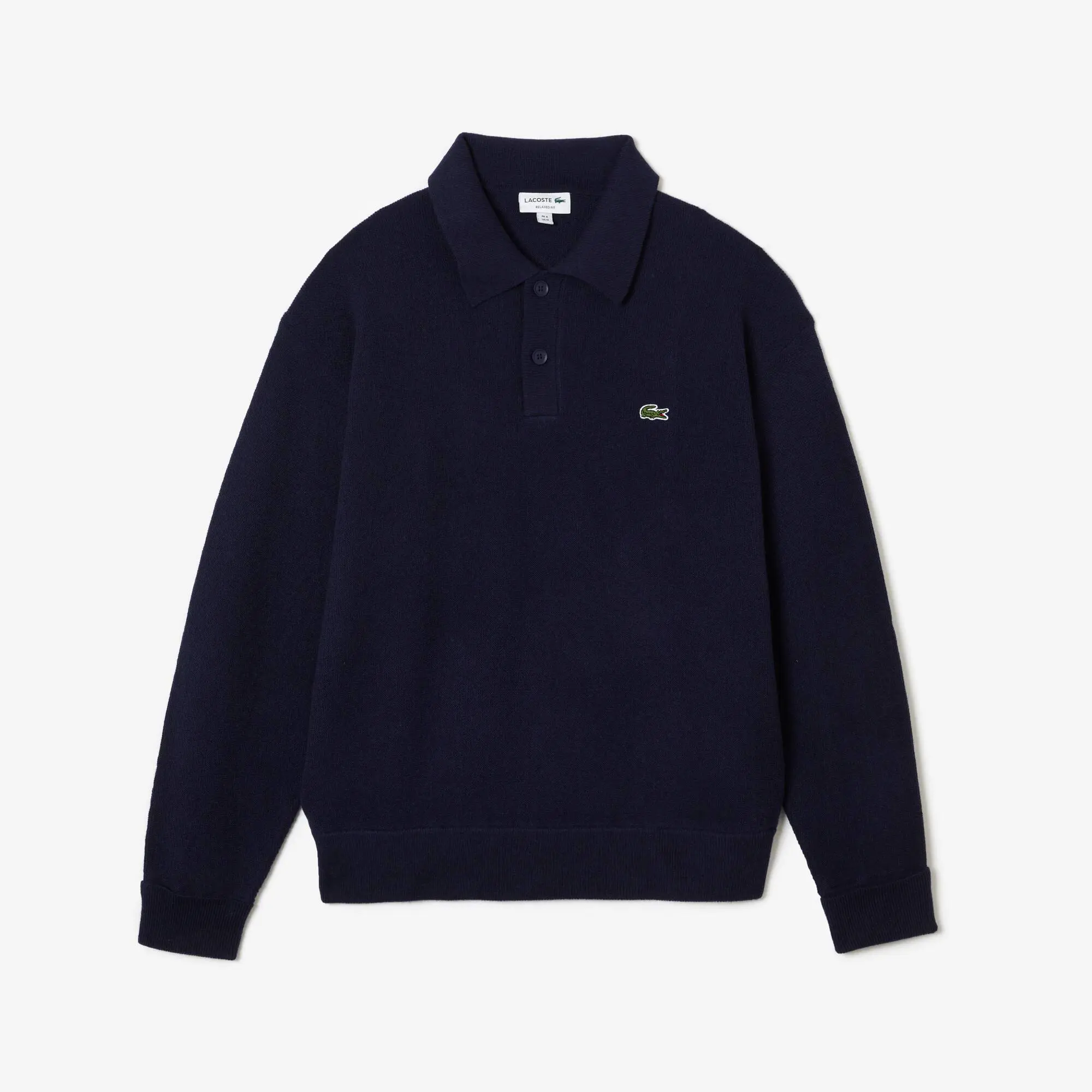 Lacoste Pull homme Lacoste relaxed fit col polo en laine. 2