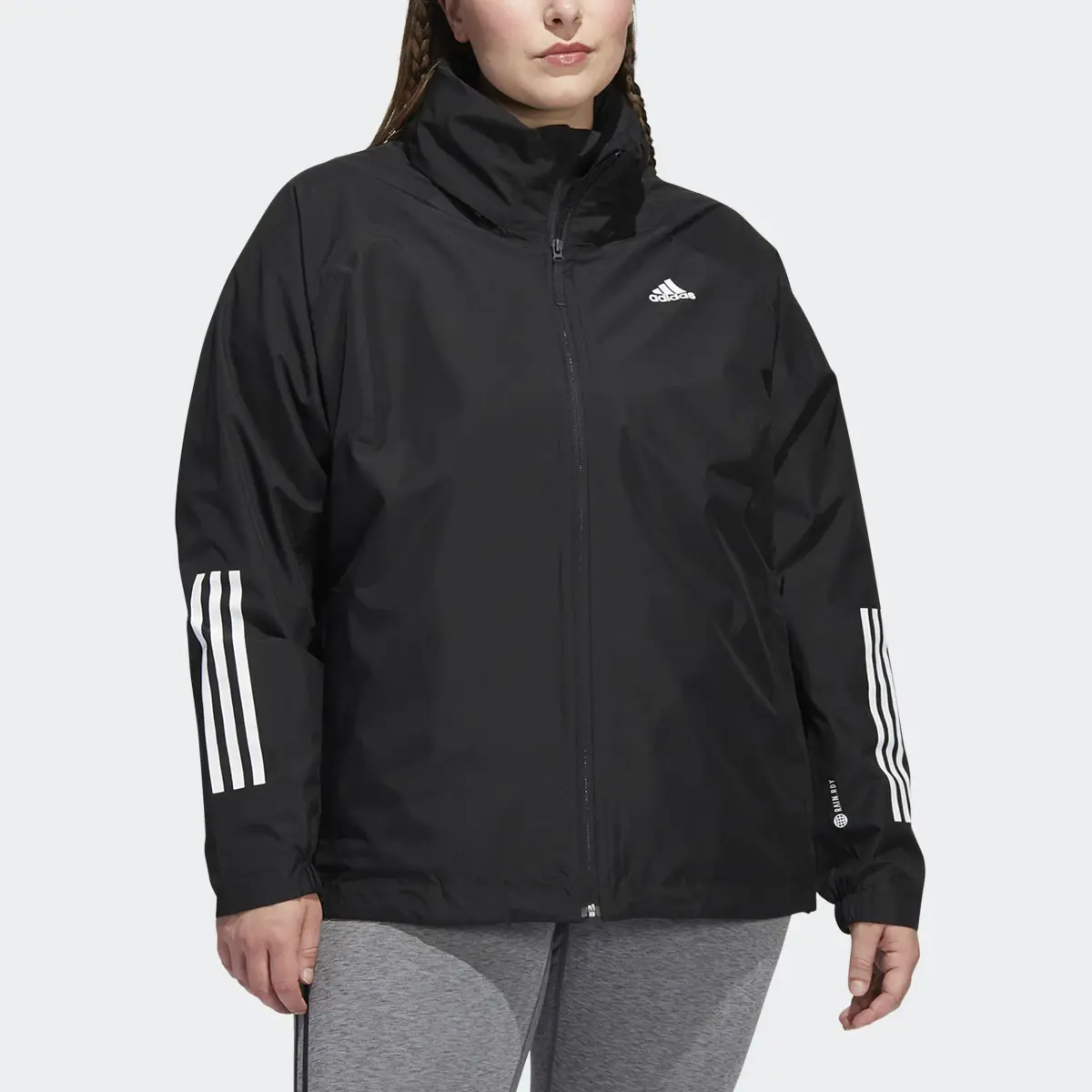 Adidas Casaco RAIN.RDY 3-STRIPES BSC (Plus Size). 1