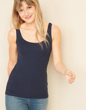 Old Navy First-Layer Rib-Knit Tank Top for Women blue
