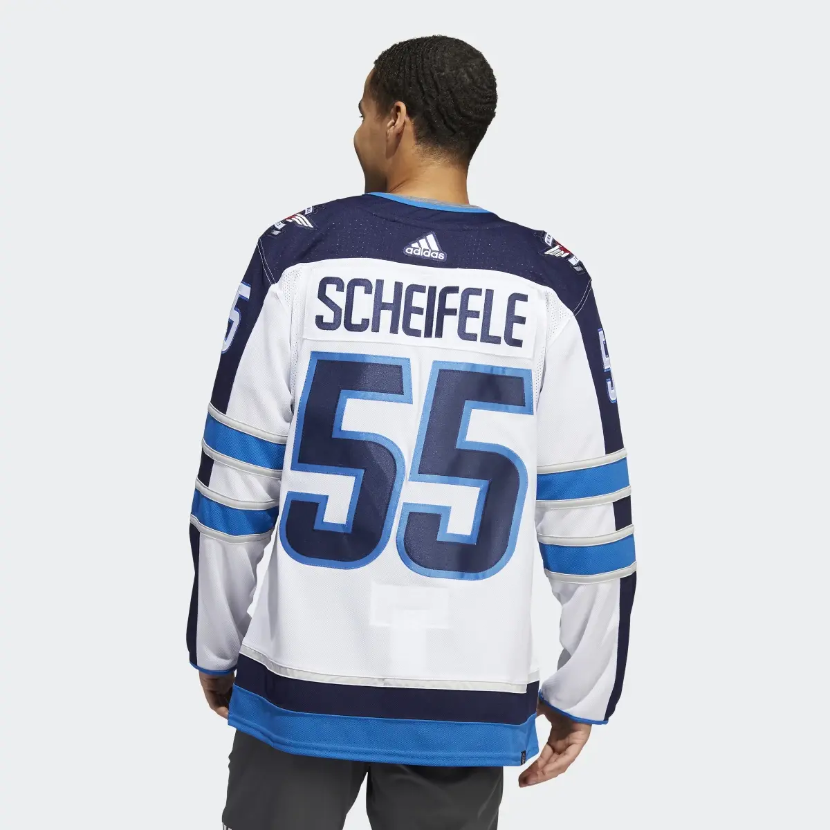 Adidas Jets Scheifele Away Authentic Jersey. 3