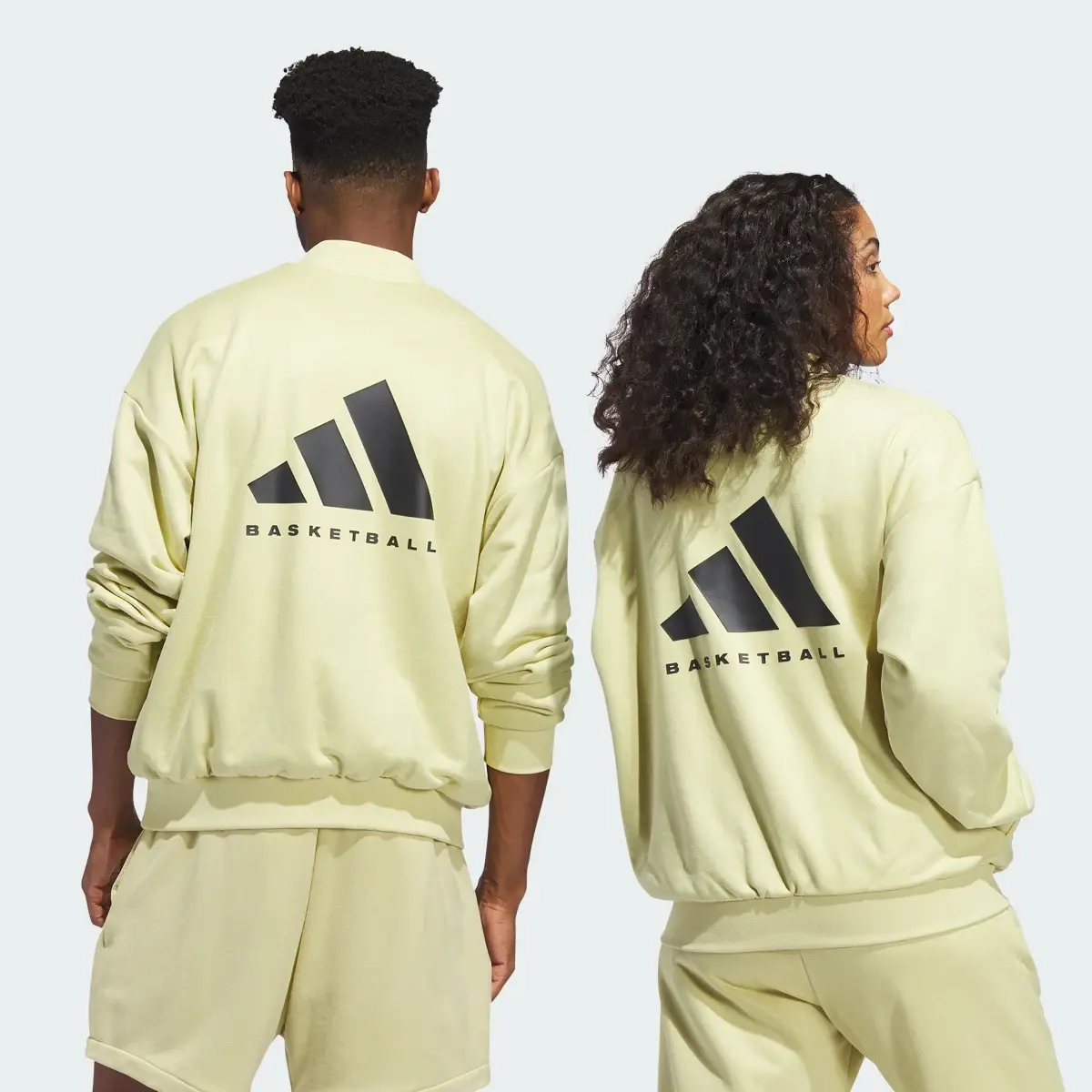 Adidas Basketball Sueded Crew Sweatshirt. 2