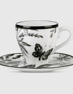 Herbarium coffee cup and saucer, set of two