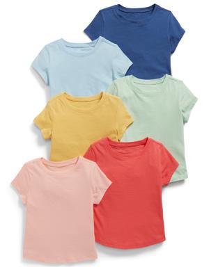 Crew-Neck T-Shirt 6-Pack for Toddler Girls multi