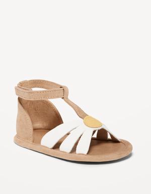 Faux-Suede Strappy Daisy Sandals for Baby multi