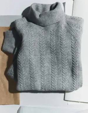 Twisted turtleneck sweater