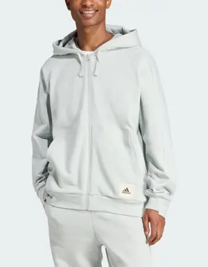 Adidas Lounge French Terry Full-Zip Sweatshirt