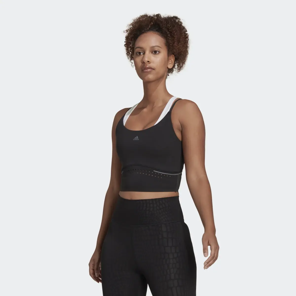 Adidas HIIT 45 Seconds Crop Tank Top. 2