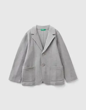 sweat blazer with pockets