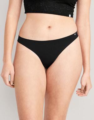 Old Navy Low-Rise Soft-Knit No-Show Thong Underwear black