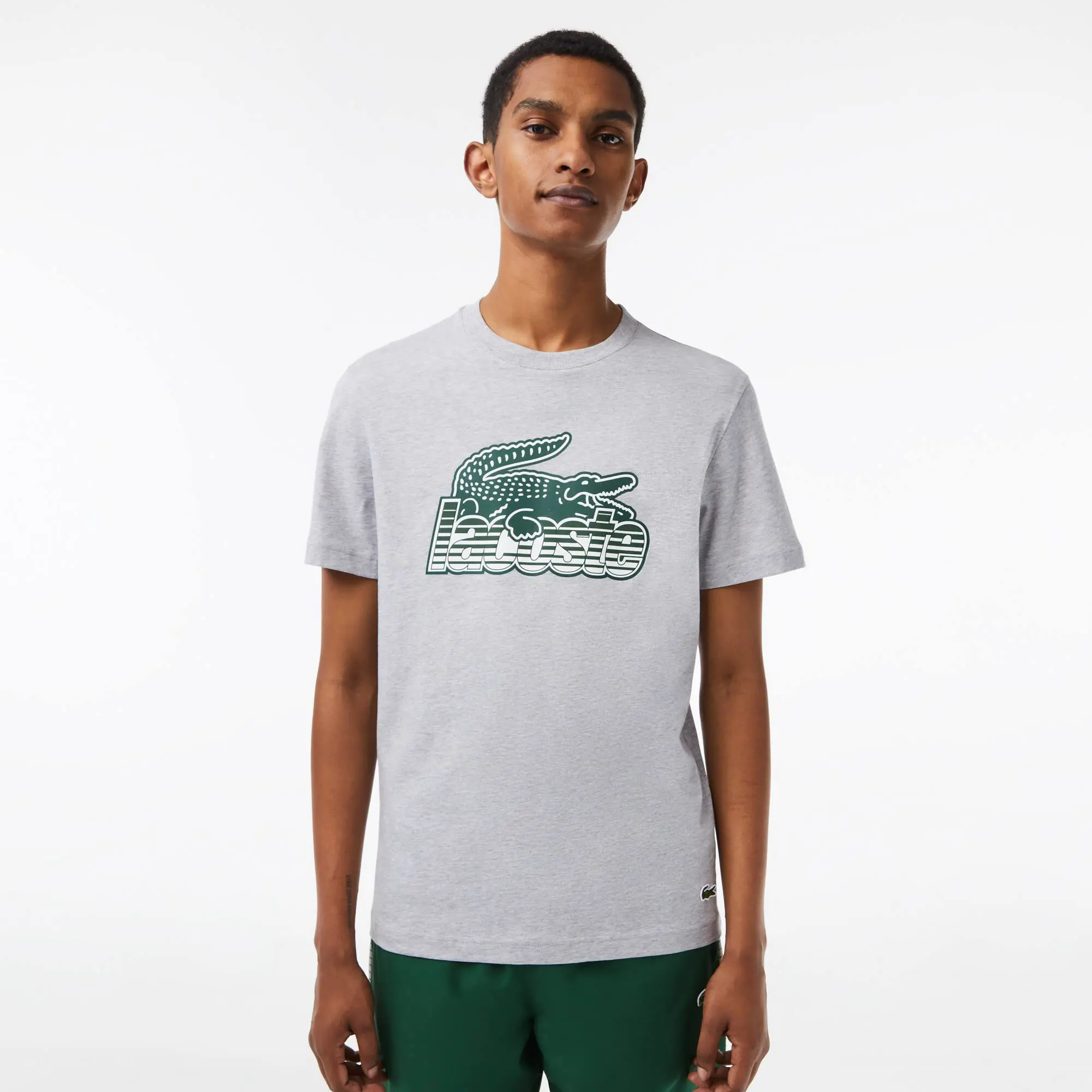 Lacoste T-shirt homme Lacoste imprimé en jersey de coton. 1