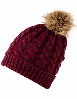 Maroon - Cozy Lined Hat