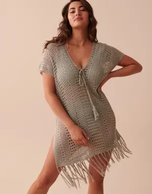 Lace Up Crochet Caftan