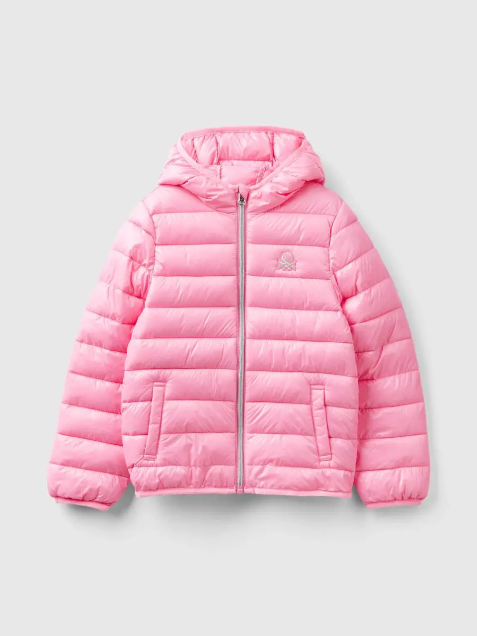 Benetton puffer jacket with hood. 1