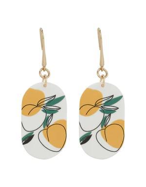 PEACH PRINT EARRINGS