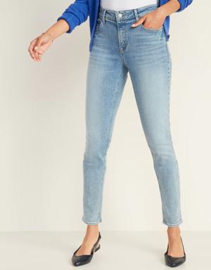 Mid-Rise Rockstar Super Skinny Jeans for Women blue