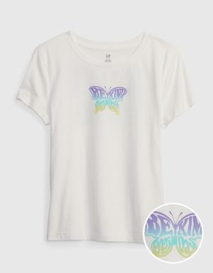 Kids Organic Cotton Graphic T-Shirt white