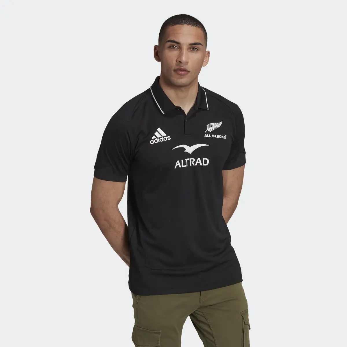 Adidas All Blacks Rugby Home Polo Shirt. 2