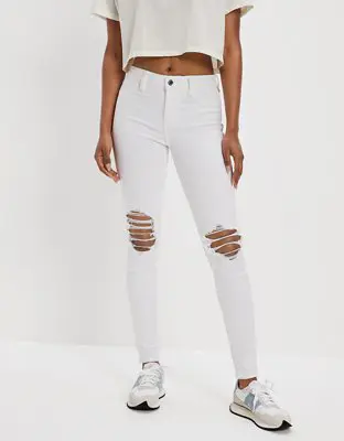 American Eagle Next Level Ripped High-Waisted Jegging. 1