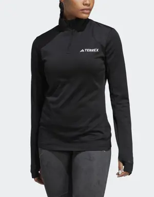 Adidas Sweat-shirt à 1/2 zip en molleton Terrex Multi