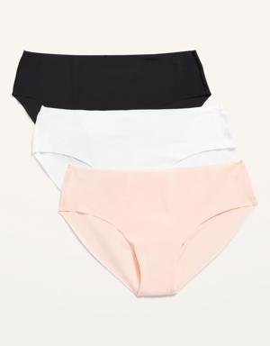 Soft-Knit No-Show Hipster Underwear for Women 3-Pack multi
