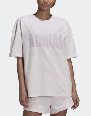 Adidas T-shirt Essentials Repeat adidas Logo Oversized