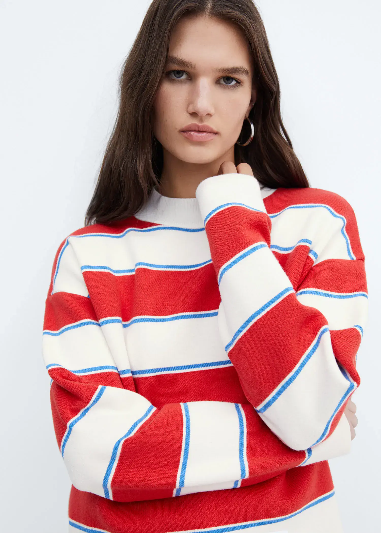 Mango Wide-striped sweater. 1
