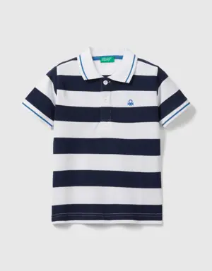 short sleeve polo with stripes