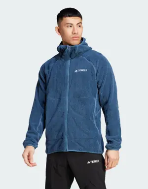 Adidas VESTE À CAPUCHE RÉVERSIBLE EN MOLLETON POILS LONGS TERREX TECHROCK. 2 Adidas VESTE À CAPUCHE RÉVERSIBLE EN MOLLETON POILS LONGS TERREX TECHROCK. 2