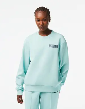 Lacoste Women’s Lacoste Unbrushed Fleece Printed Sweatshirt