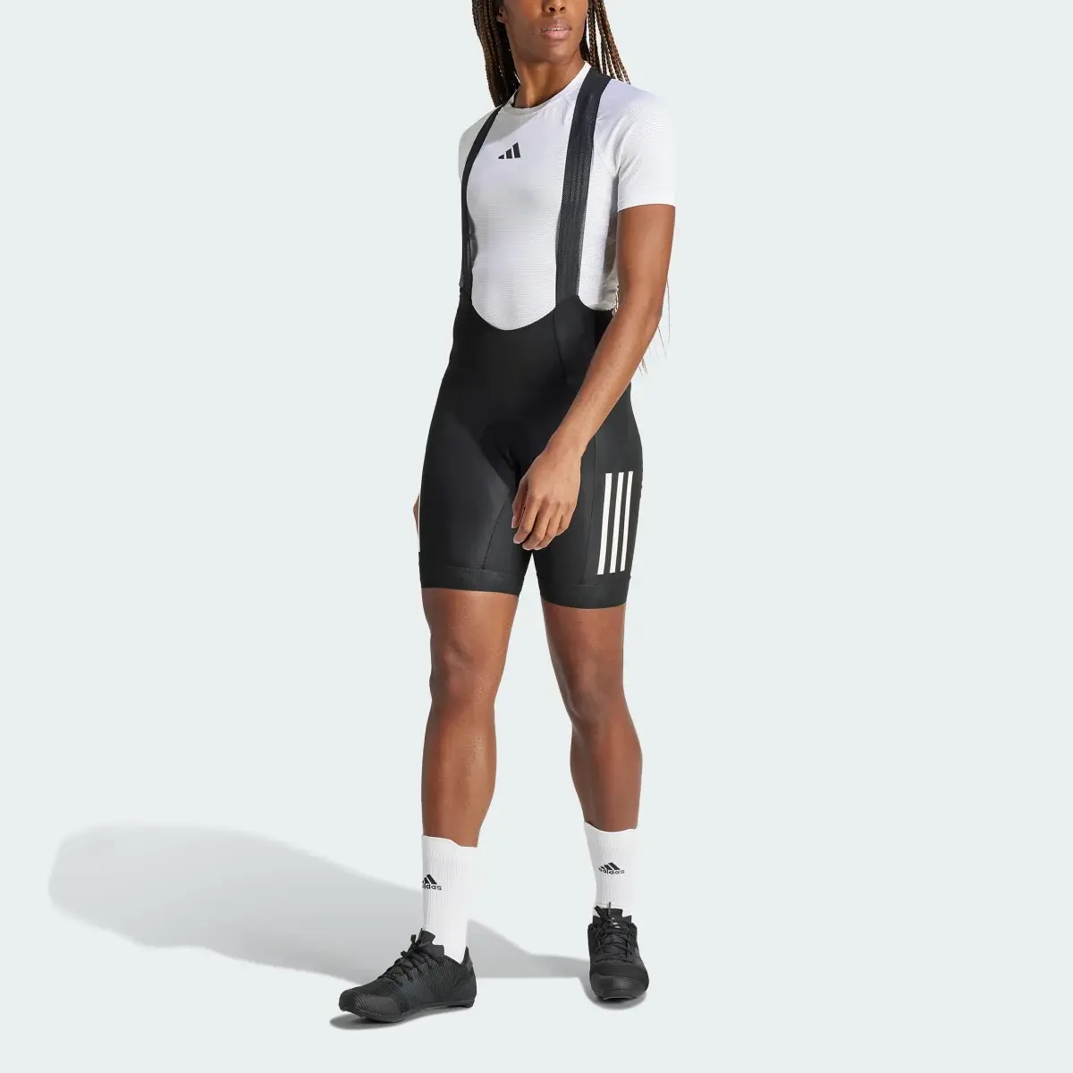 Adidas Essentials 3-Stripes Padded Cycling Bib Shorts. 1