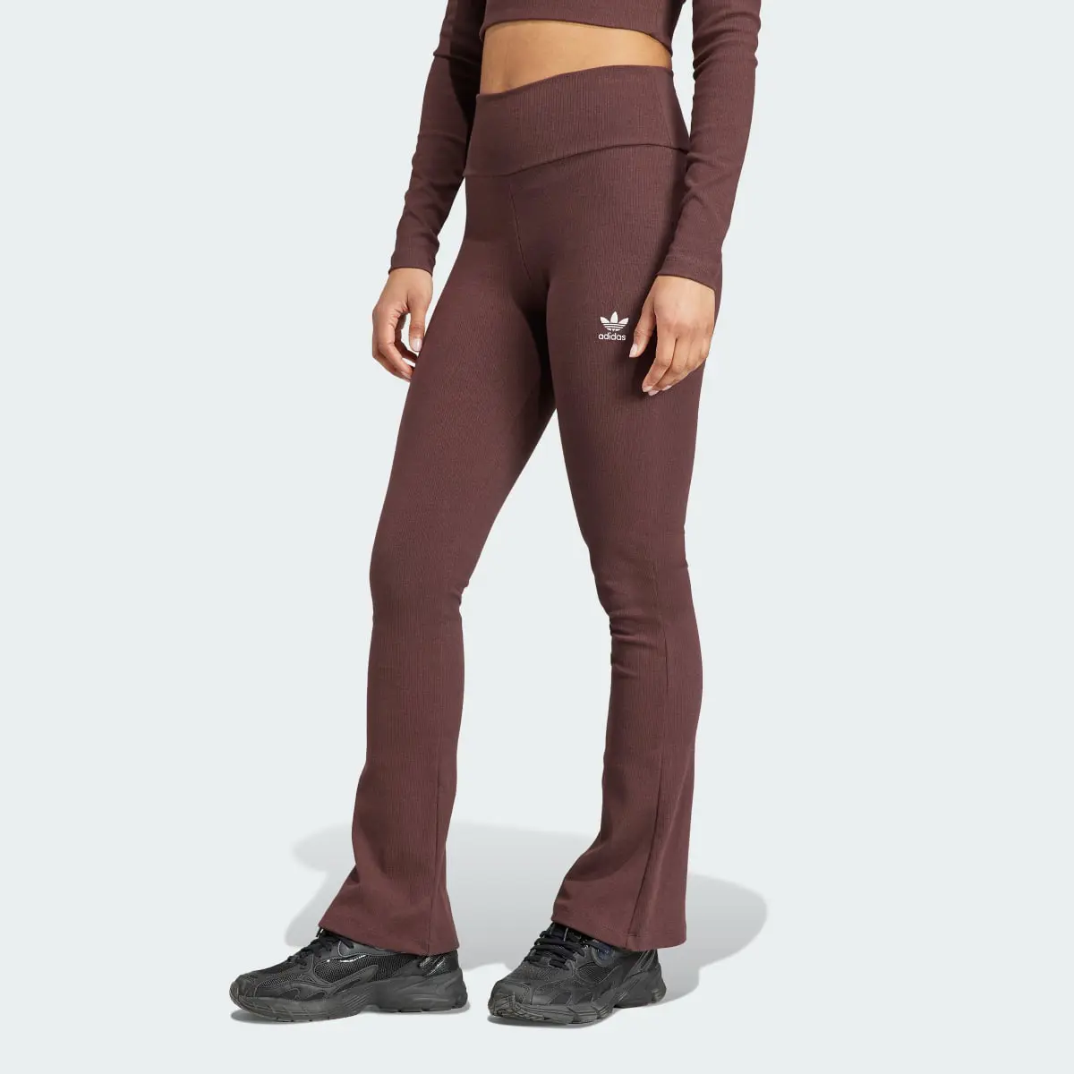 Adidas Essentials Rib Flared Hose. 1