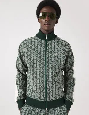 Lacoste Men's Regular Fit Monogram Zip-Up Sweatshirt