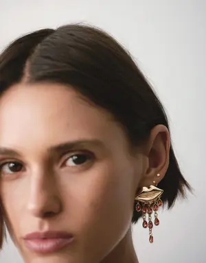 Lip bead earrings