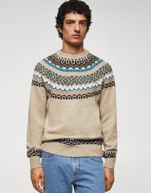 Sweter żakardowa wełna