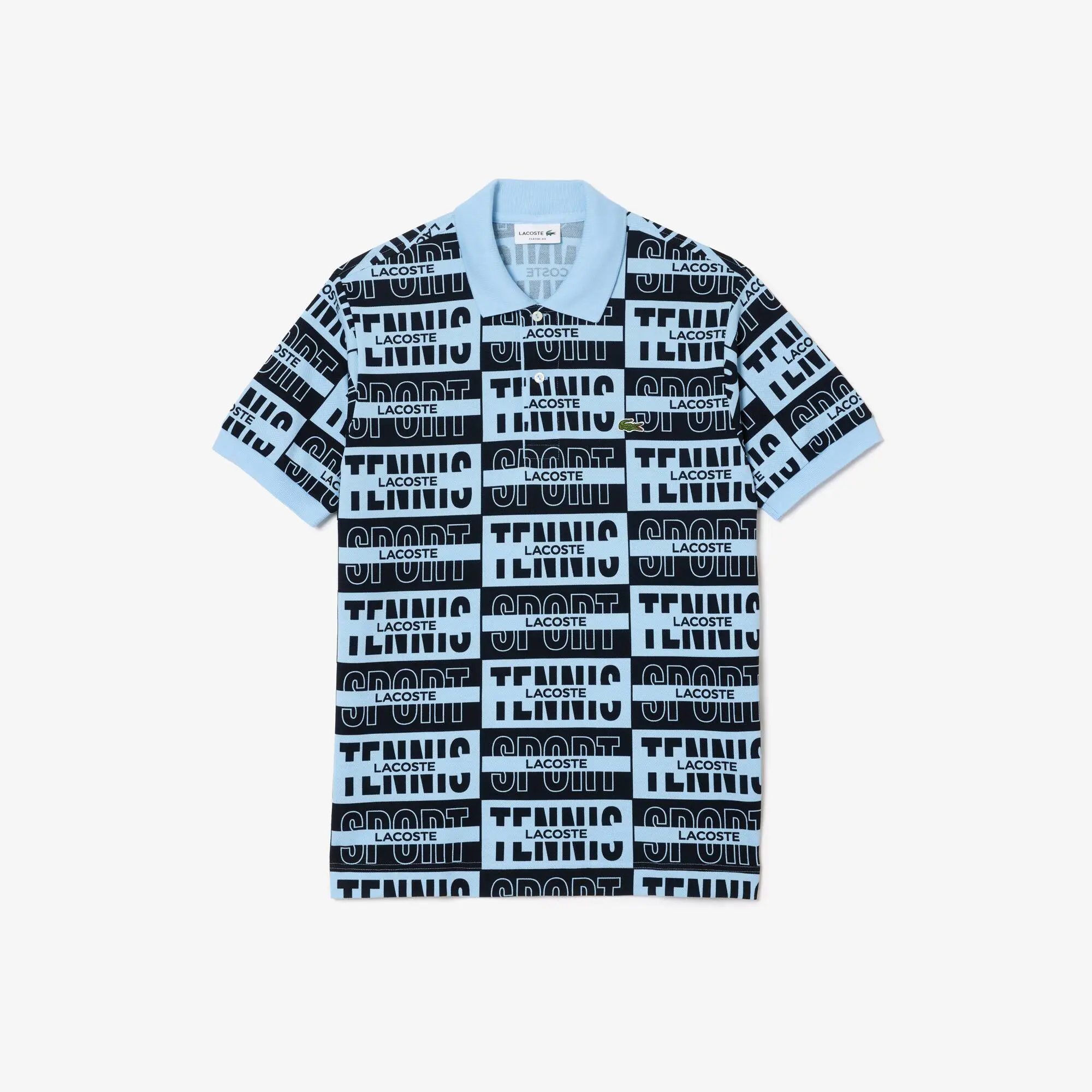 Lacoste Men's Original L.12.12 Two-Tone Badge Print Polo. 2 Lacoste Men's Original L.12.12 Two-Tone Badge Print Polo. 2