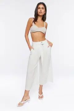 Forever 21 Forever 21 Belted Gaucho Pants White. 2 Forever 21 Forever 21 Belted Gaucho Pants White. 2